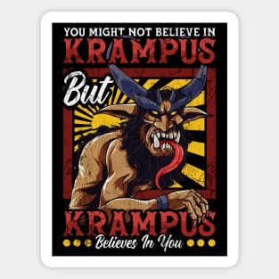 Krampus Believes In You Christmas Horror Magnet